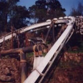 View of the track from the queue line.