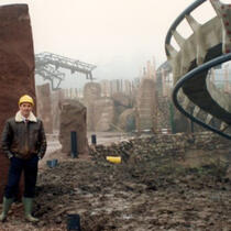 Wardley on the construction site.