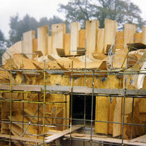 Wooden base for the alien station.