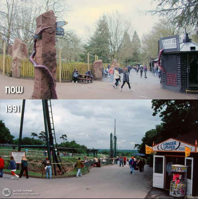 A comparison photo of forbidden valley from towers times on Facebook